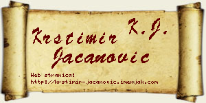 Krstimir Jacanović vizit kartica